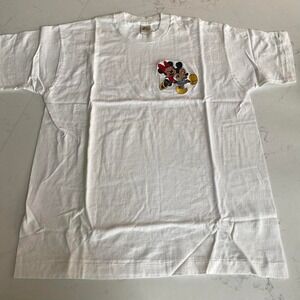 RARE Vintage 90s Disney Mickey & Minnie Embroidered T-Shirt Too cute‎ large